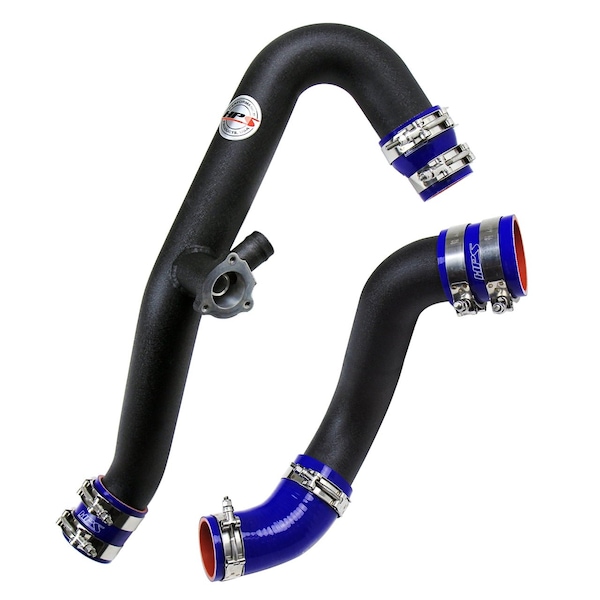 Hps Performance Intercooler Charge Pipe Kit (Cold and Hot Side) with Blue Boots, Black, 17-102WB - main