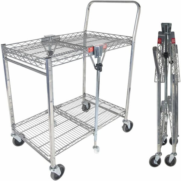 Bostitch Small Stowaway Folding Utility Cart, Chrome BSAC-SMCR - main