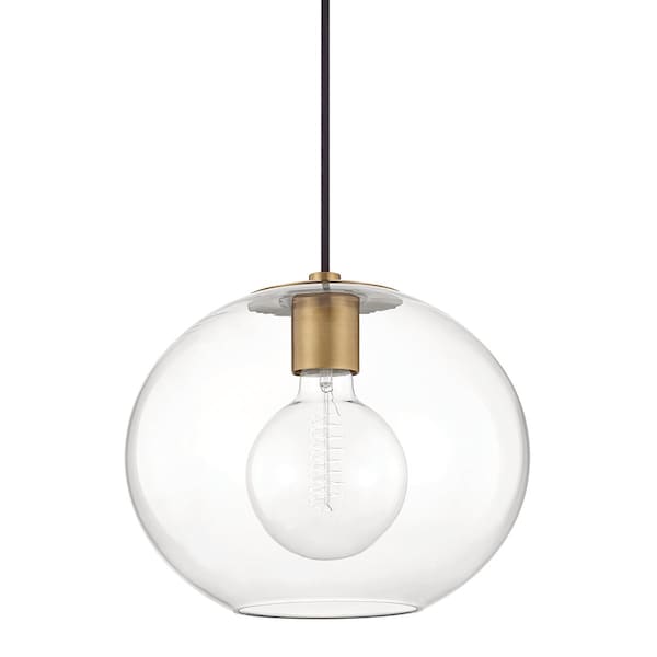 Mitzi Margot 1 Light Pendant 7 In. Aged Brass H270701L-AGB - main