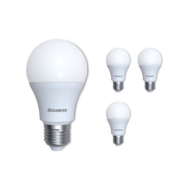 Bulbrite Dusk to Dawn 9 Watt A19 LED Light Bulb Medium (E26) Base - 3000K (Soft White Light), 800 Lumens, 4PK 862791 - main