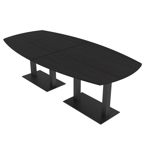 Skutchi Designs Arc Boat Conference Table, 45 in W, 96 in L, Black HAR-ABOT-48x96-DOU.BK-U999ST19 - main