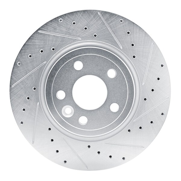 Dynamic Friction Co DFC Brake Rotor - Drilled and Slotted - Silver 631-20038R - main