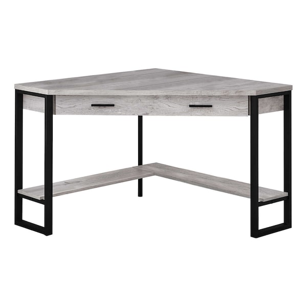 Homeroots 42" Gray and Black Corner Computer Desk 355736 - main