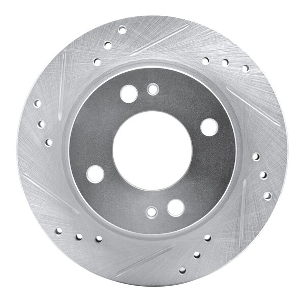 Dynamic Friction Co DFC Brake Rotor - Drilled and Slotted - Silver 631-72045L - main