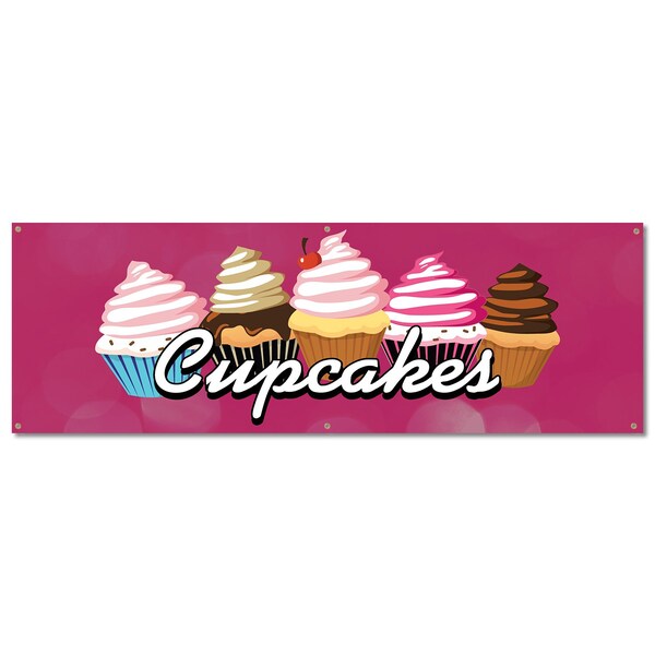 Signmission Cupcakes, 24 Inch, Banner B-72-30367 - main