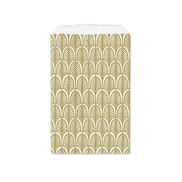 Nashville Wraps Nouveau Gold Paper Merchandise Bags, 6.25x9.25, 100PK MB1NGM - main