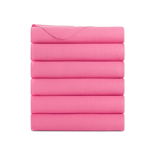 Arkwright Home Cozy Soft Polar Fleece Throw Blanket 50x60 Pink (6pk), 6PK P-FCPL-6PK-PK - main