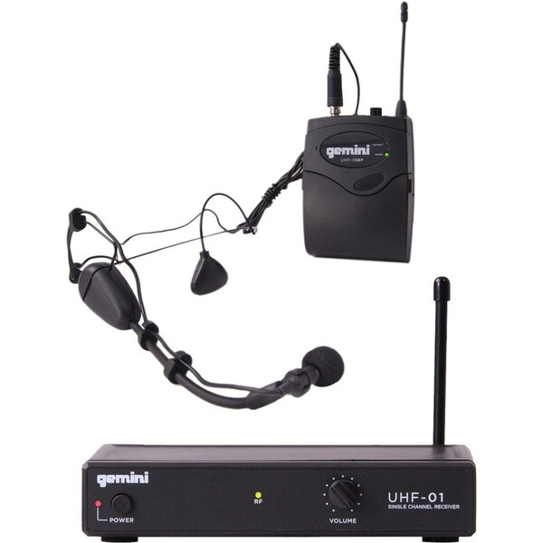 Gemini Single channel UHF Wireless system headsetlavalier 5176MHz UHF-01HL-F1 - main