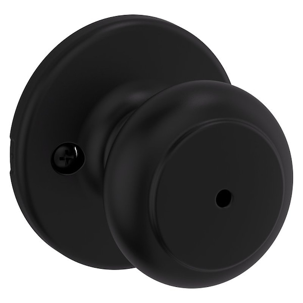 Kwikset 300CV 514 6AL RCS V1 Privacy Door Lock, Cove, Traditional Design, Knob Handle, Matte Black 300CV5146ALRCSV1 - main