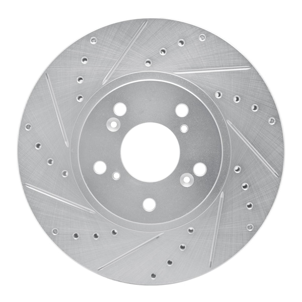 Dynamic Friction Co DFC Brake Rotor - Drilled and Slotted - Silver 631-59043L - main
