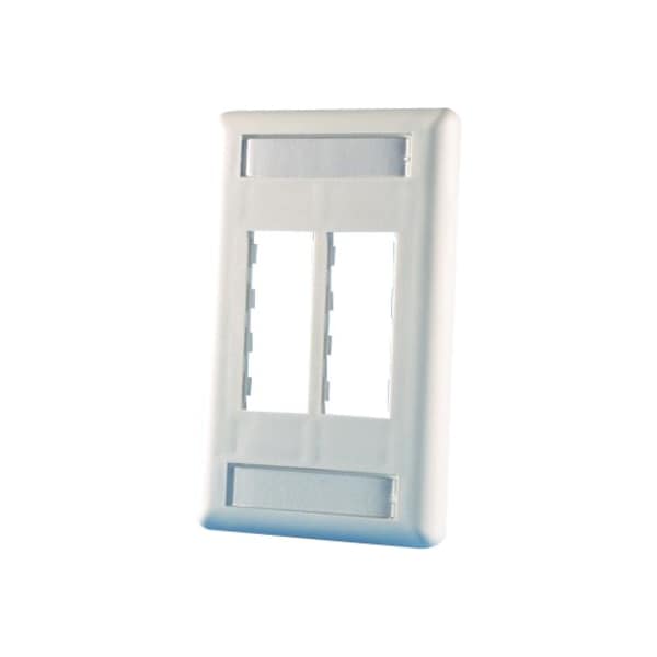 Ortronics 4-PORT FLUSH MOUNT UNLOADED, SINGLEGANG TRACJACK, CLOUD WHITE 40300546-88 - main