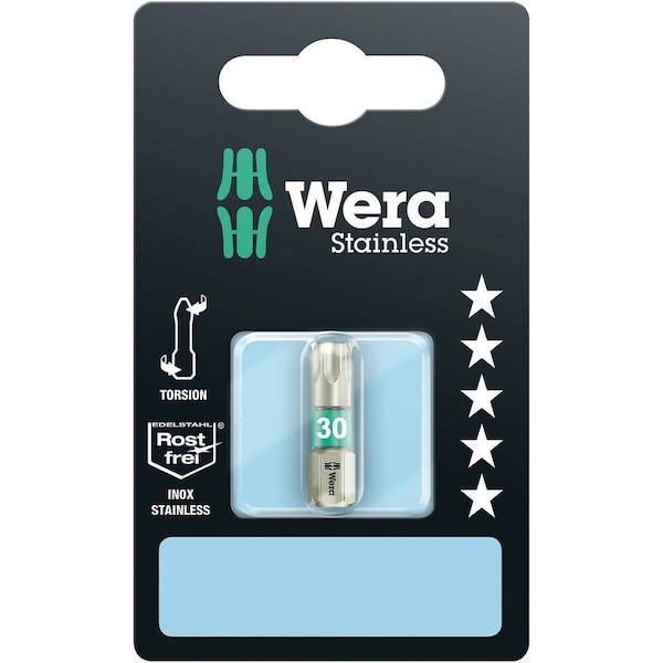 Wera 3867/1 TS SB TORX bits, stainless, TX 30 x 25 mm 5073625001 - main