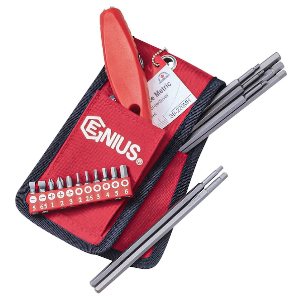 Genius Tools 20PC Metric Hex Screwdriver Bit Set SB-220MH - main