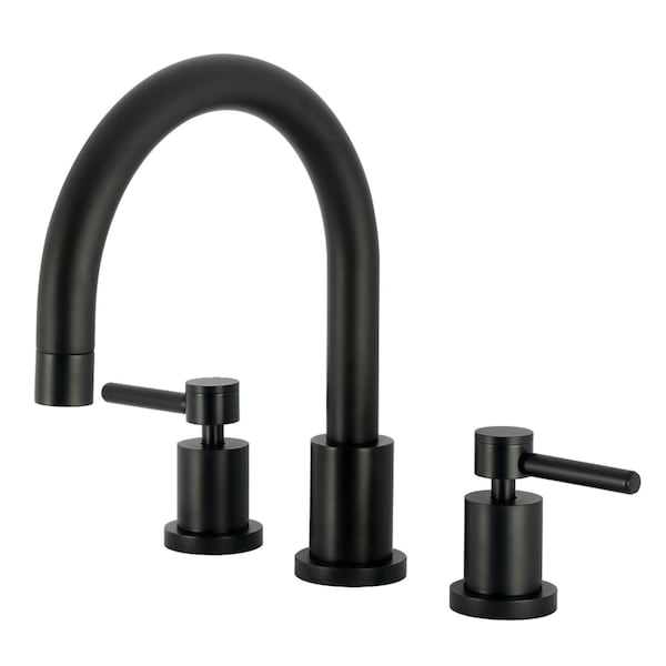 Kingston Brass Two-Handle Deck Mount Roman Tub Faucet, Matte Black KS8320DL - main