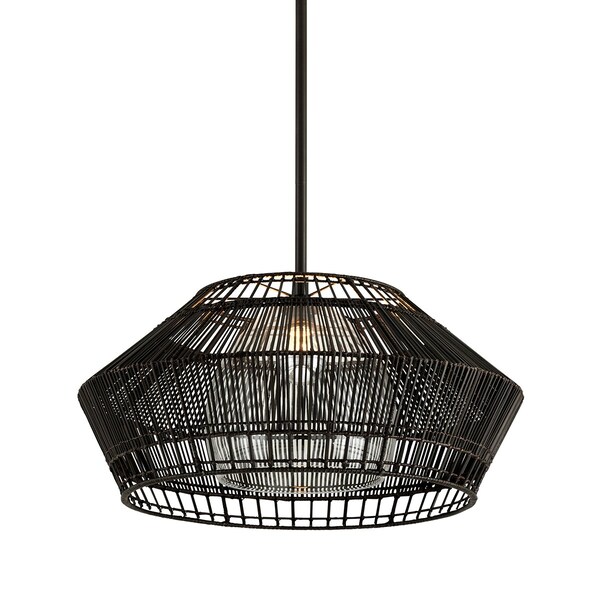 Troy Lighting Hunters Point 1 Light Chandelier 28 In. Espresso F6724 - main