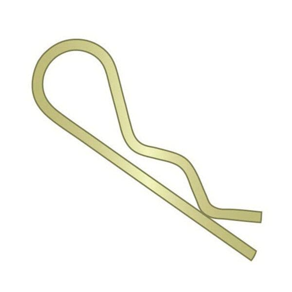 Huyett Bridge Pin, Zinc Yellow Spring Steel, 0.094 in Wire Dia x 2.500 in L x Fits 3/8 in to 3/4 in Shaft BPY-214 - main