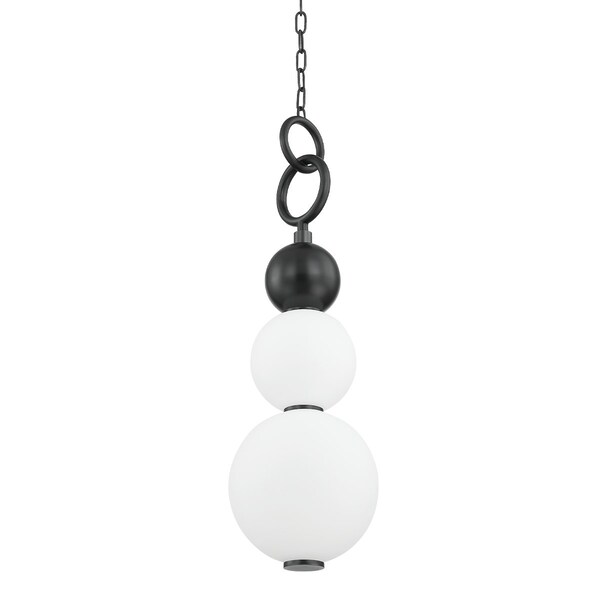 Hudson Valley Lighting Pembrooke & Ives X Perrin 1 Light Pendant 9.5 In. Black Brass PI1890701-BBR - main