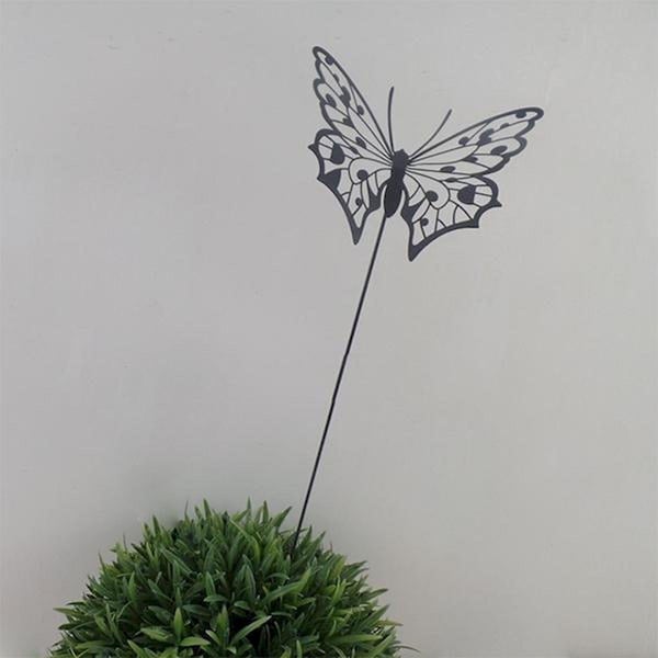 Forpost Black Metal Butterfly Garden Stake FP-HUS-368-B - main
