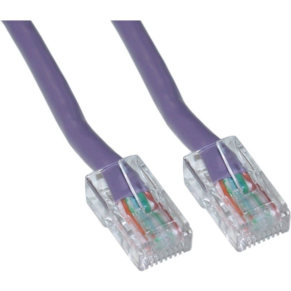 Cable Wholesale Cat6 Purple Copper Ethernet Patch Cable, Bootless, POE Compliant, 3 foot 10X8-14103 - main
