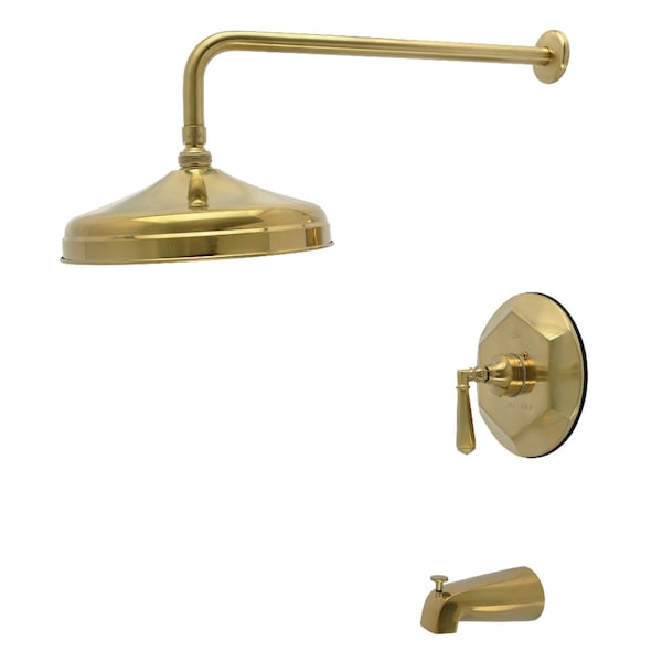 Kingston Brass Single-Handle Tub and Shower Faucet, Trim Only, Brushed Brass KBX4637HLT - main