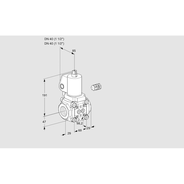 Honeywell Kromschroder Gas Solenoid Valve – VAS Series, 500 mbar, IP65, EN 161 KS88001757 - main