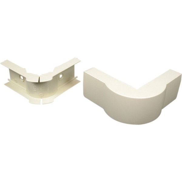 Legrand External Elbow Raceway, PN03 Series, 1 Channel, 1 in W, 1/2 in H, 3-1/4 in L, Ivory PN03F19V - main