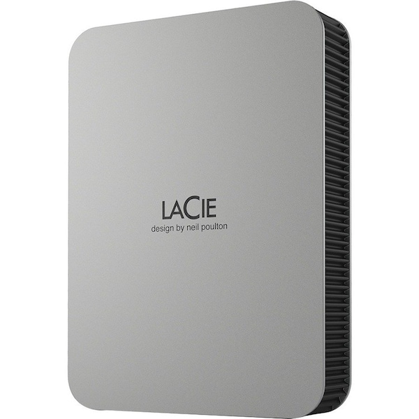 Seagate LaCie Mobile Drive STLP4000400 4 TB Portable Hard Drive - 3.5" External - Moon Silver STLP4000400 - main