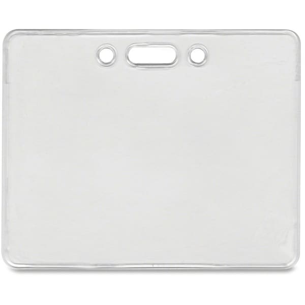 Advantus Proximity ID Badge Holder, Horizontal, 3-3/8" x 2-3/8", Clear, 50/Pack 75450 - main
