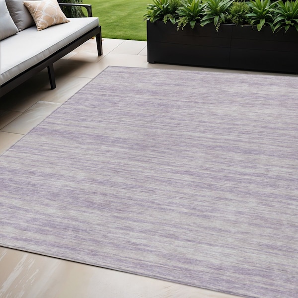 Homeroots 5' X 8' Lavender And Lilac Abstract Washable Indoor Outdoor Area Rug 613110 - main
