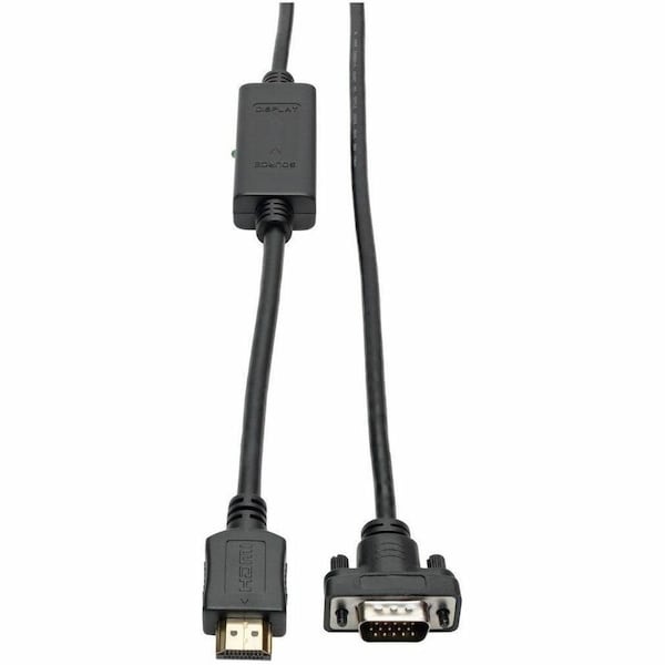 Tripp Lite HDMI TO VGA CABLE, ACTIVE CONVERTER CABLE HDMI TO LOW-PROFILE HD15 M/M, 10-FT. P566-010-VGA - main