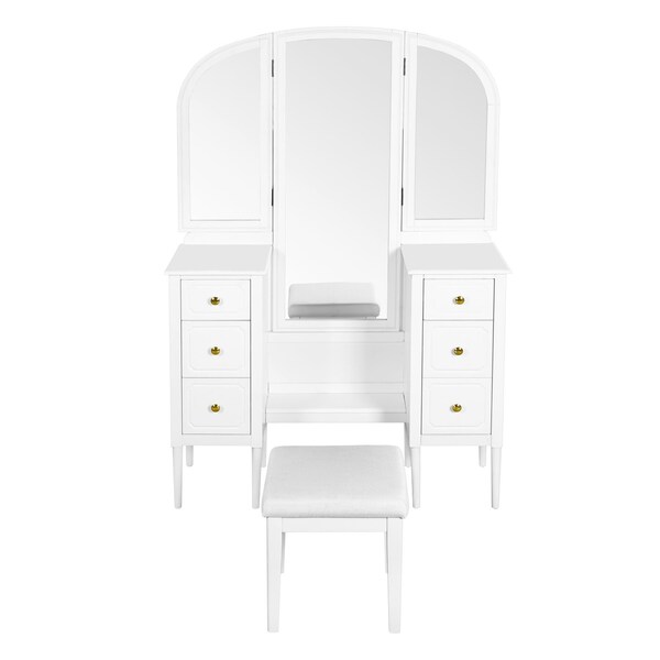 Homeroots 47" White Wood Six Drawer Dresser 714259 - main