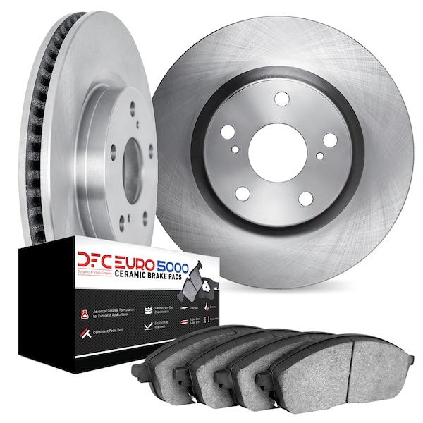 Dynamic Friction Co DFC Rotors with EURO 5000 Ceramic Brake Pads 6602-46101 - main