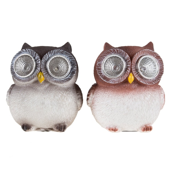 Pure Garden LED Plastic Resin Owl Decoys, 2PK 50-182 - main