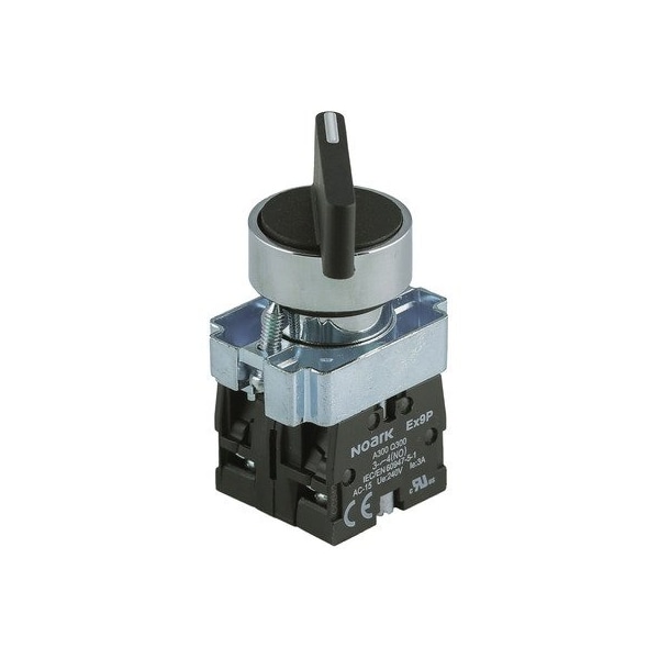 Noark Ex9PBJ55, Selector switch - Rotary handle - Black handle - 3-positions - Reset - 1NO+1NC 1200549 - main