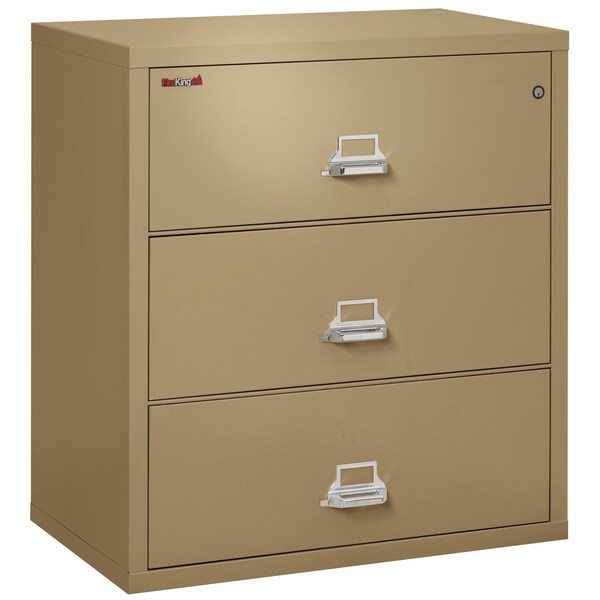 Fireking 3 Drawer, 1 Hr Fire & Impact Rated, 38" Wide Lateral Sand 3-3822-CSA - main