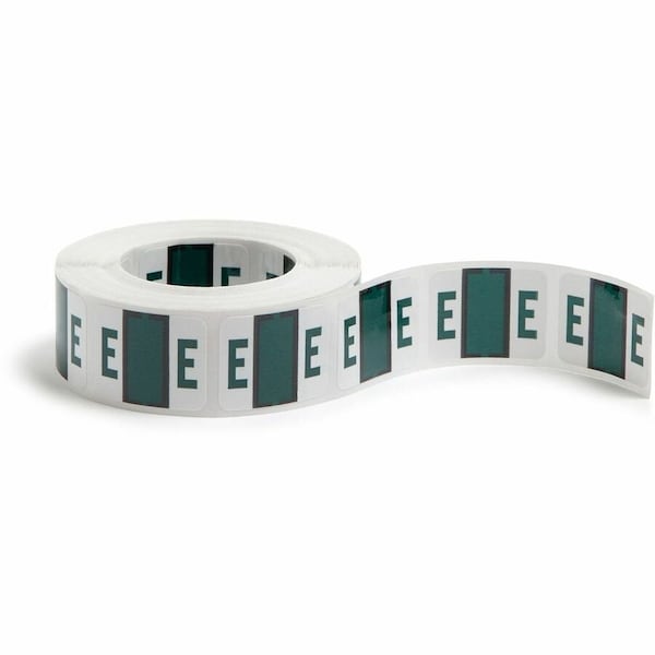 Smead A-Z COLOR-CODED END TAB FILING LABELS, E, 1 X 1.25, WHITE, 500/ROLL 67075 - main