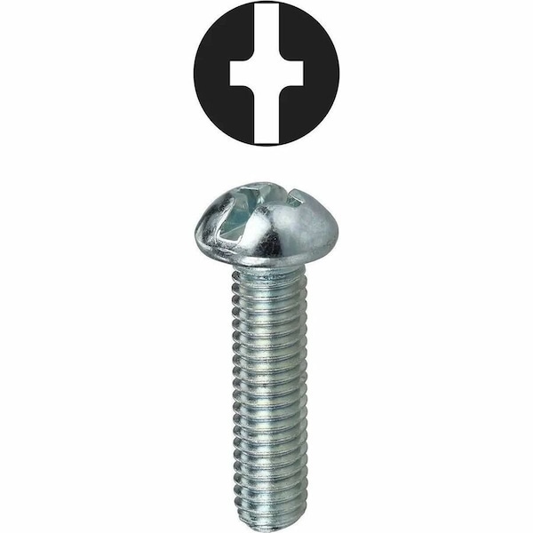 Dottie 3/8"-16 x 3 in Combination Phillips/Slotted Round Machine Screw, Zinc Plated Carbon Steel, 50 PK RMC383 - main