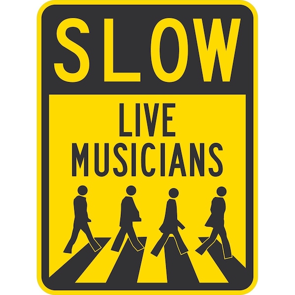 Lyle Slow, Live Musicians With Graphic, 18x24, High Intensity Prismatic, Yellow G-10729-HI_18x24 - main