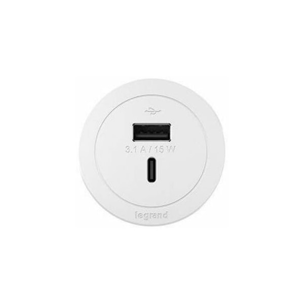 Legrand FurniturePowerOutlet, White, 0Outlet, 10ft RFPCUAUC-WH10 - main