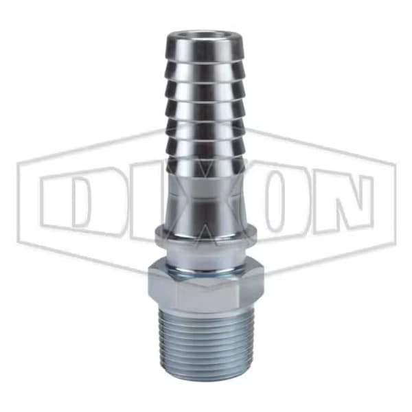 Dixon 3500 Nipple, 3/4 x 1 In, MNPT x Hose Shank, Steel, Zinc Plated, Domestic 3516 - main