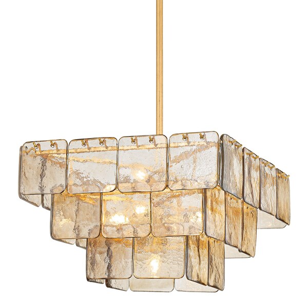 Corbett Lighting Regal 9 Light Chandelier 24.5 In. Vintage Gold Leaf 449-24-VGL - main