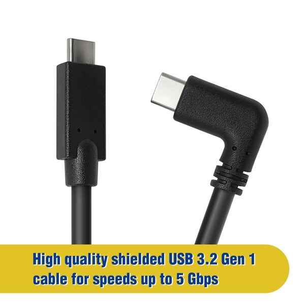 Micro Connectors 16 ft. 5A USB 3.2 Gen 1 Type-C Male To Male Cable, Black E07-321CRC-5M - main