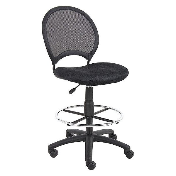 Zoro Select Mesh Drafting Chair, 29-, No Arm, Black 452R23 - main