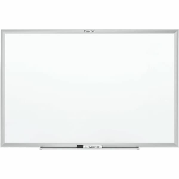 Quartet Dry Erase Board, Steel, 48 in, 72 in, Aluminum Frame, White, Gloss SM537-24 - main