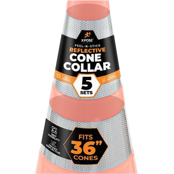Xpose Safety Traffic Safety Cone, PVC, 36 in Height, 14 in Length, Orange 5 PK RC36-64-5-X-S - main