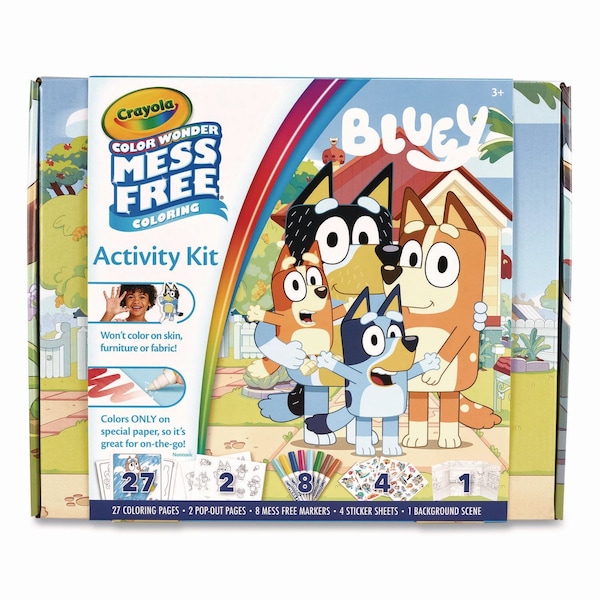 Crayola Bluey Color Wonder Activity Kit, Pages/Markers/Sticker Sheets/Pop-Out Characters/Background 75-7161 - main