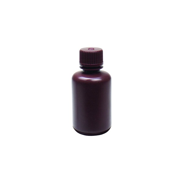 United Scientific Reagent Bottle - Narrow Mouth - 60 ml, Amber, HDPE, 72PK 33425 - main