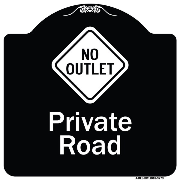 Signmission Black & White, 18 Inch x 18 Inch, Heavy Gauge Aluminum A-DES-BW-1818-9773 - main