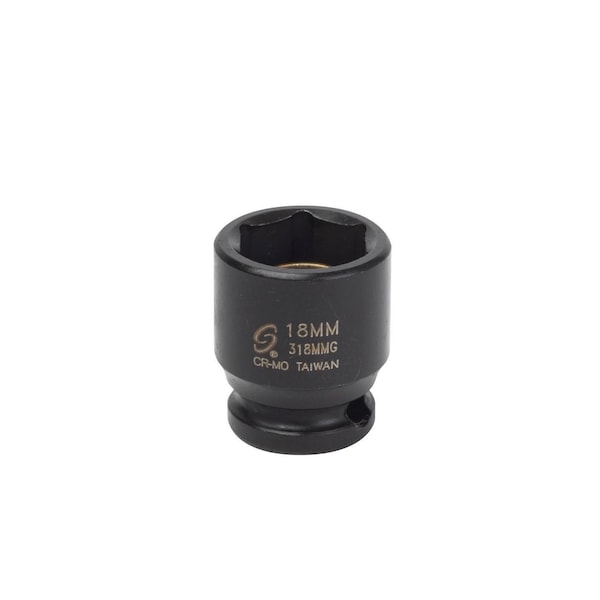 Sunex 3/8 in Drive 18Mm Magnetic Impact Socket 318MMG - main