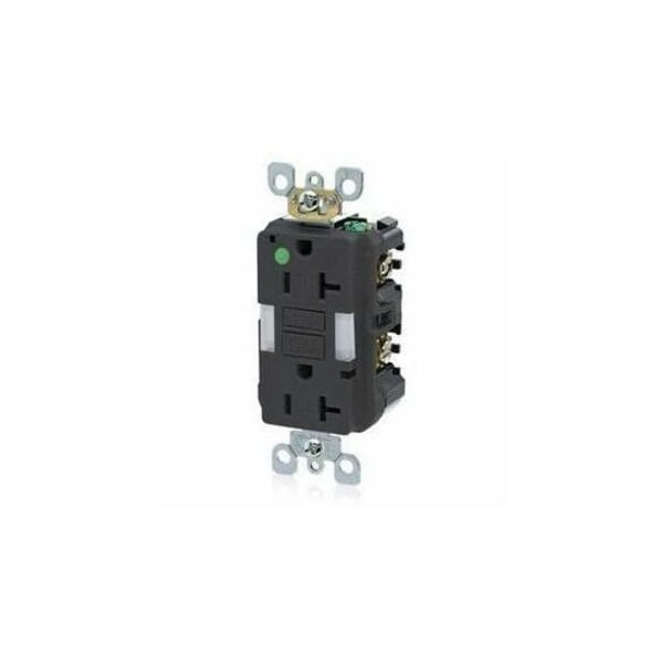 Leviton Self-Test GFCI Receptacle, Hospital Grade, 20 Amp, 125 Volt, 5-20R NEMA GFNL2-HGE - main
